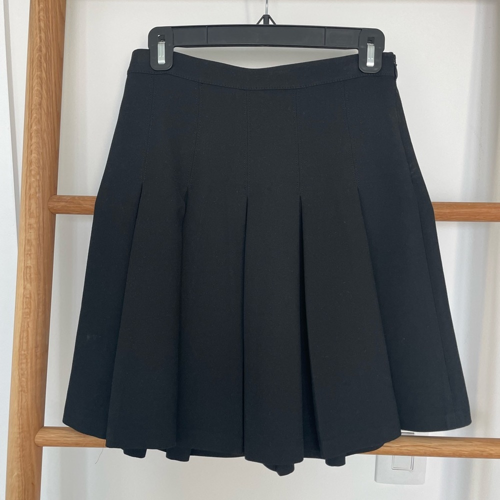 DVF black pleated skirt